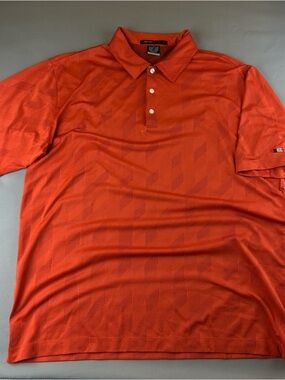 Men’s Orange Short-Sleeve Performance Polo